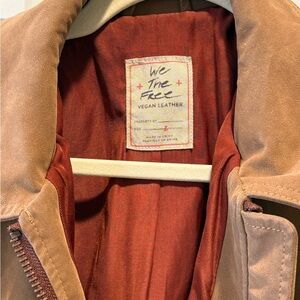 We The Free Brown Vegan Leather Outerwear